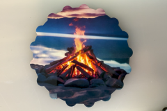 Metal Photo - Camp Fire