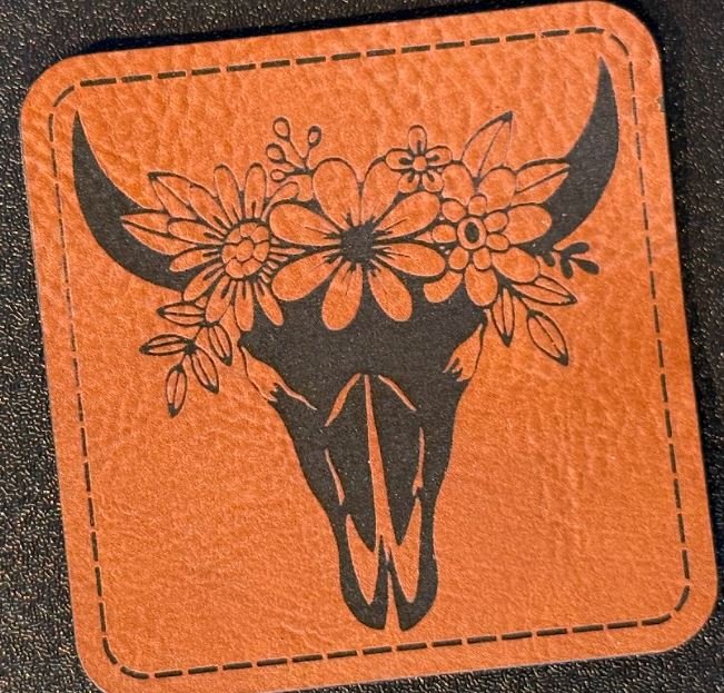 Longhorn Skull with Flowers